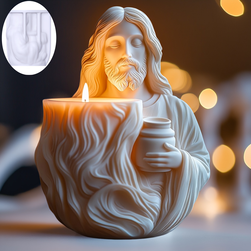 Potsticker Mold - New Jesus Flower pot succulents Resin