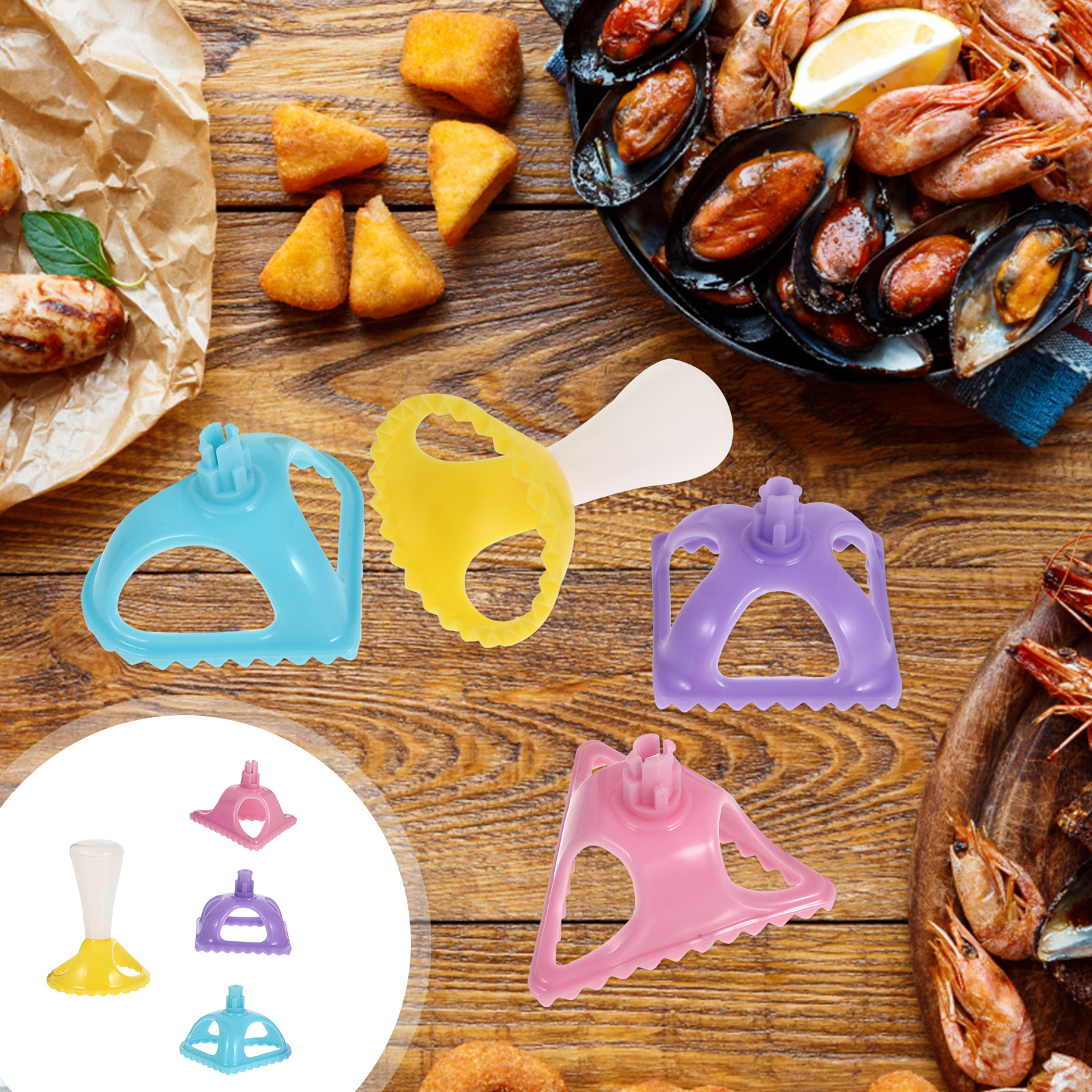 4Pcs Dumpling Turnover Mold Se - Dumpling Press Set ulasan dan harga