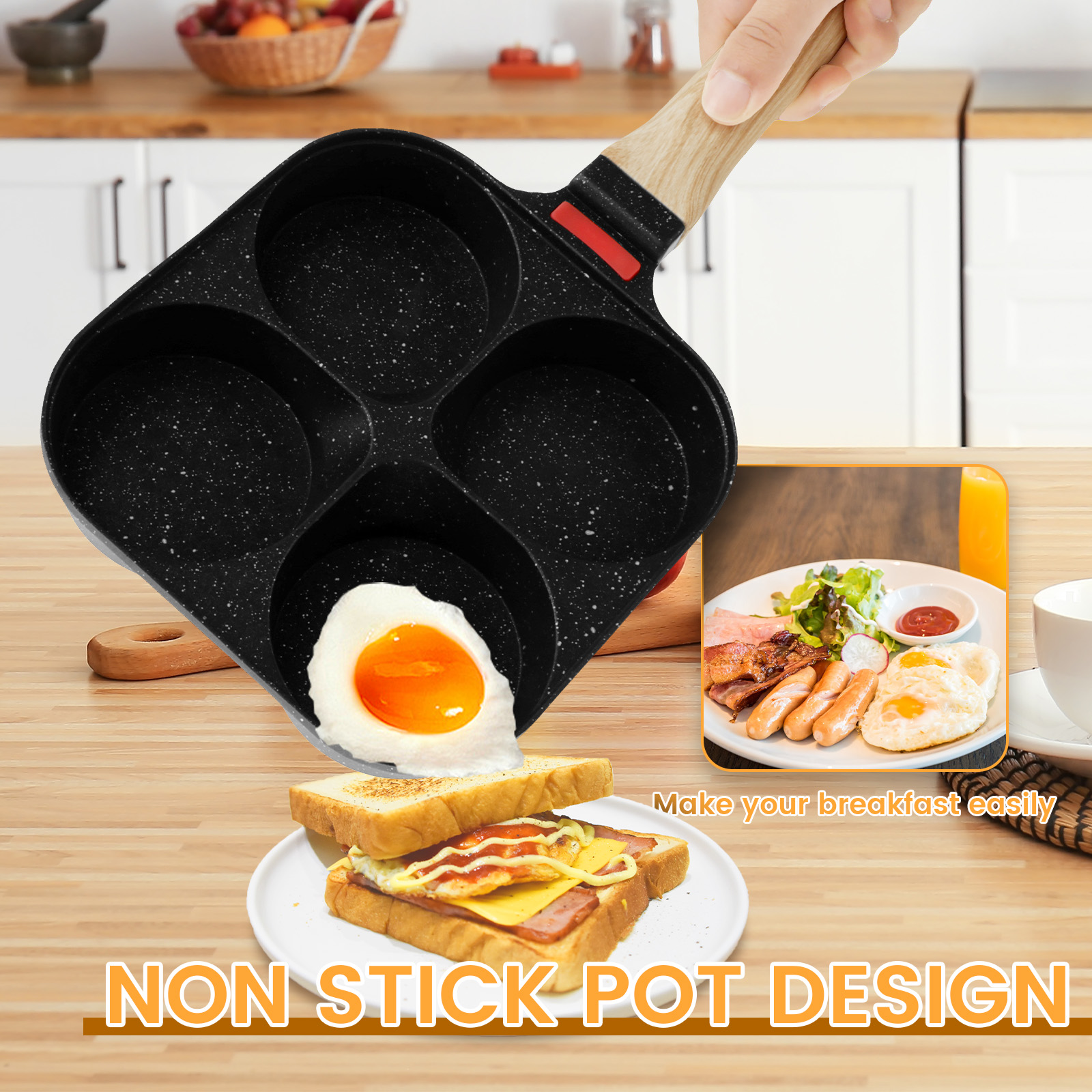 Egg Frying Pan Nonstick Pancak - Mini Pancake Griddle ulasan dan harga
