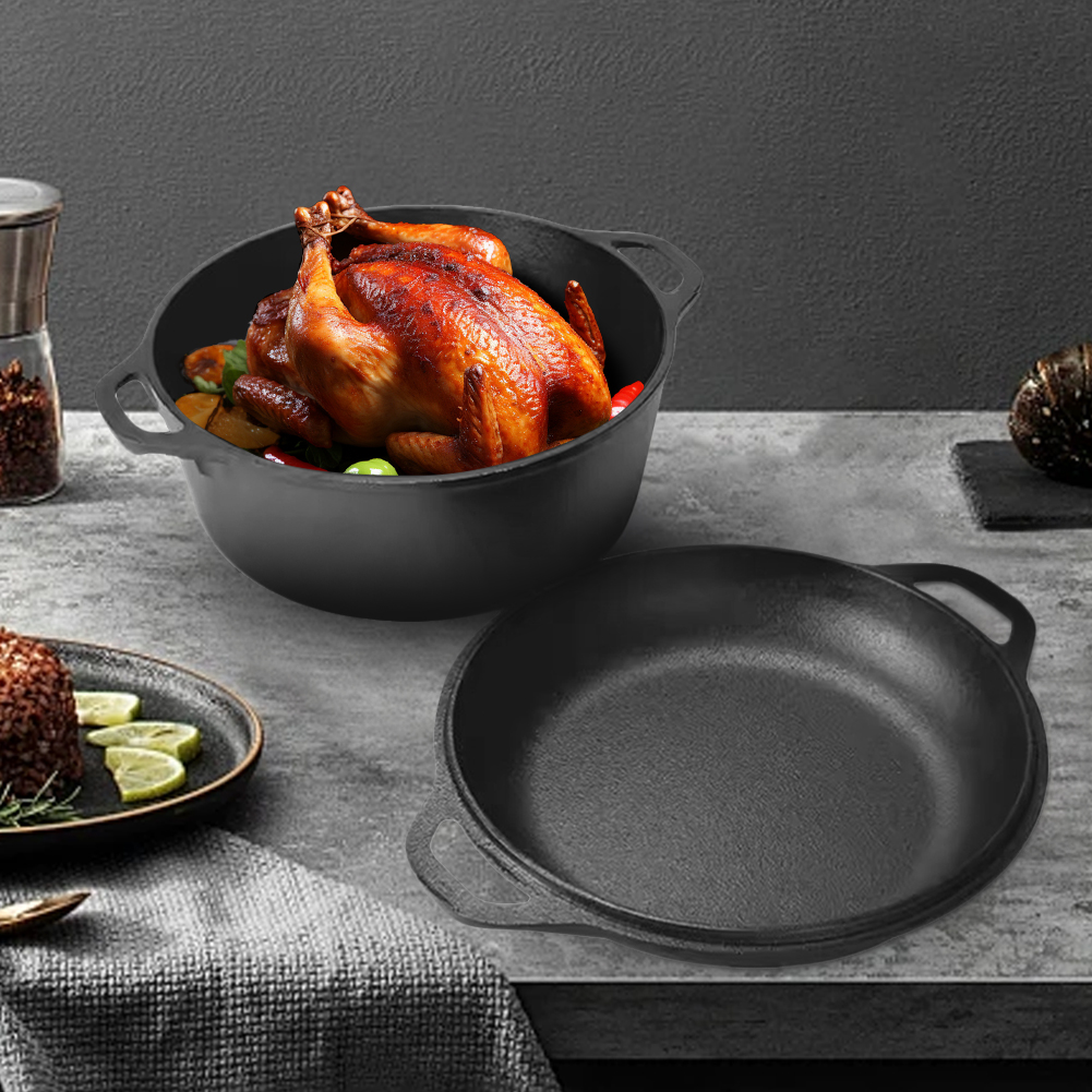 2 in 1 Cast Iron Dutch Oven Po - Cast Iron Corn ulasan dan harga