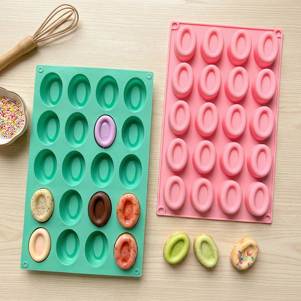 20 cavity oval donut silicone  - Donut Mold Silicone ulasan dan harga