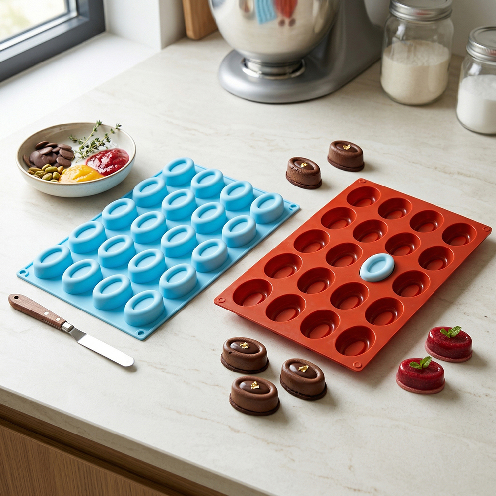 20 cavity oval donut silicone  - Donut Mold Silicone ulasan dan harga