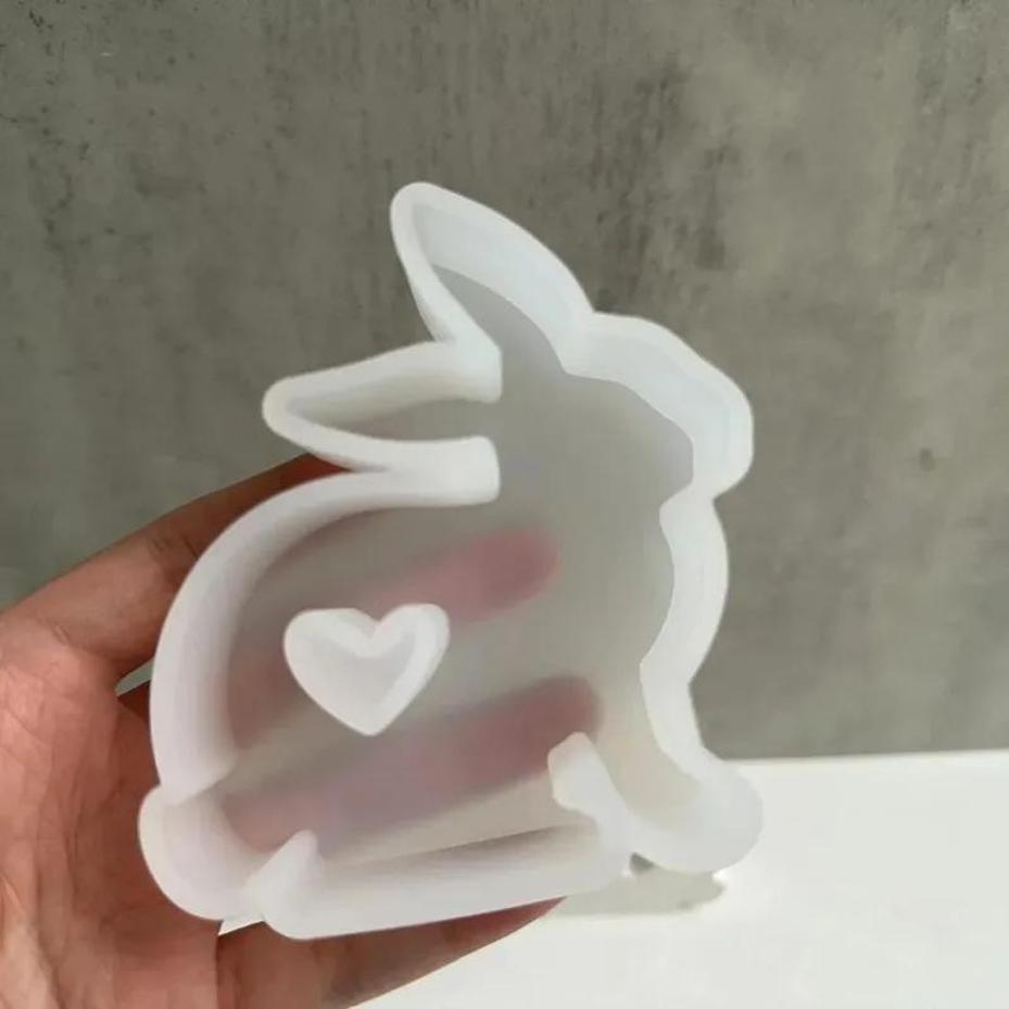 1Pcs Heart Shaped Bunny Silico - Bunny Cake Mold ulasan dan harga