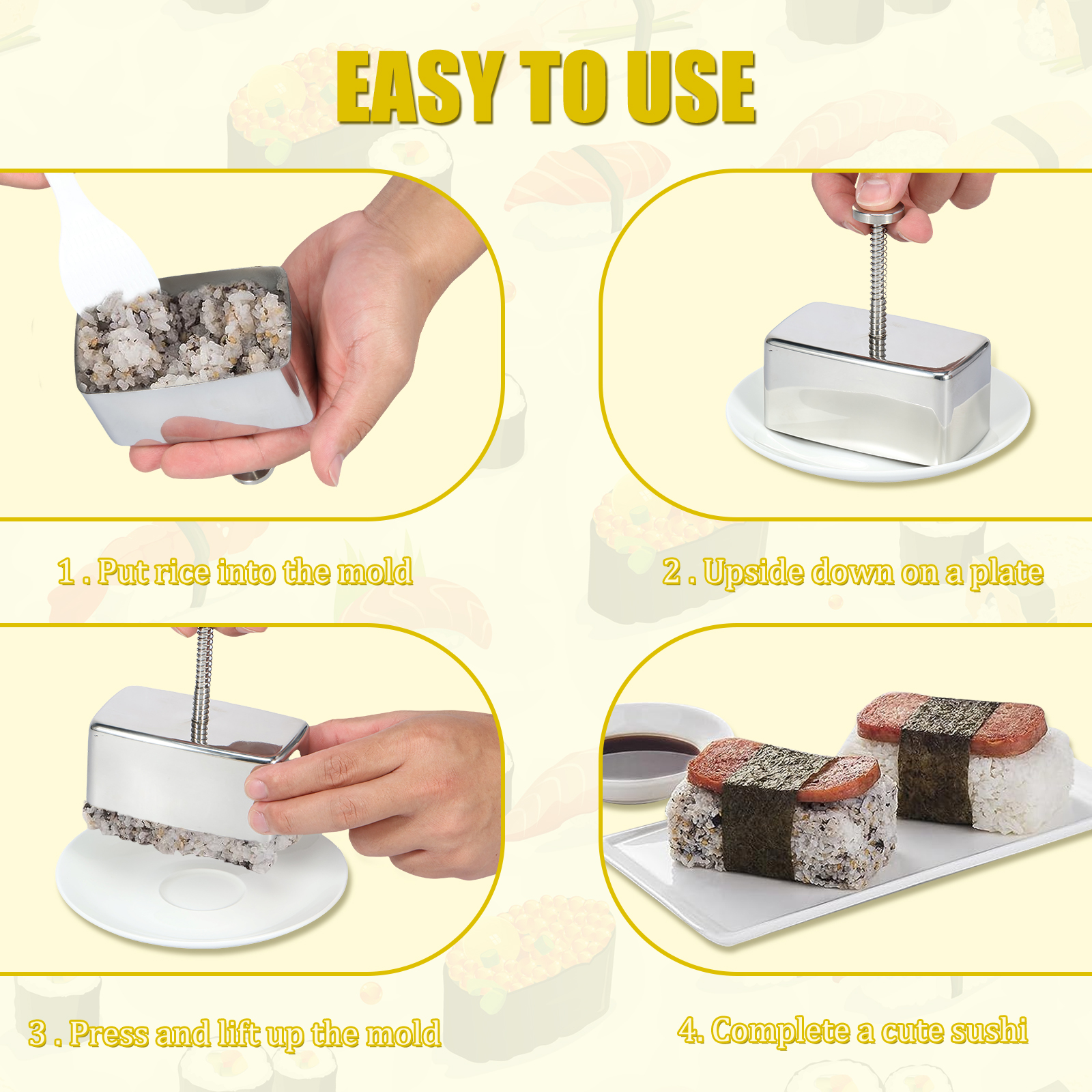 Onigiri Mold Non-stick Stainle - Spring Roll Wrapper ulasan dan harga