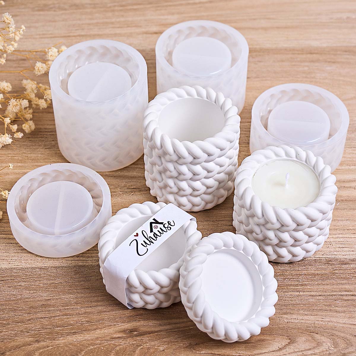 Woven Candle Jar Silicone Mold - Potsticker Mold ulasan dan harga