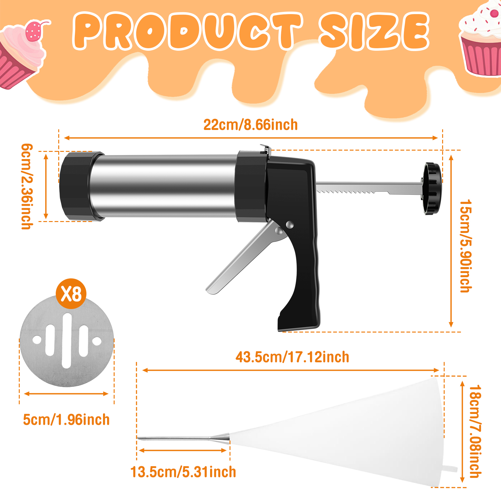 Stainless Steel Cookie Gun Chu - Churros Maker Gun ulasan dan harga