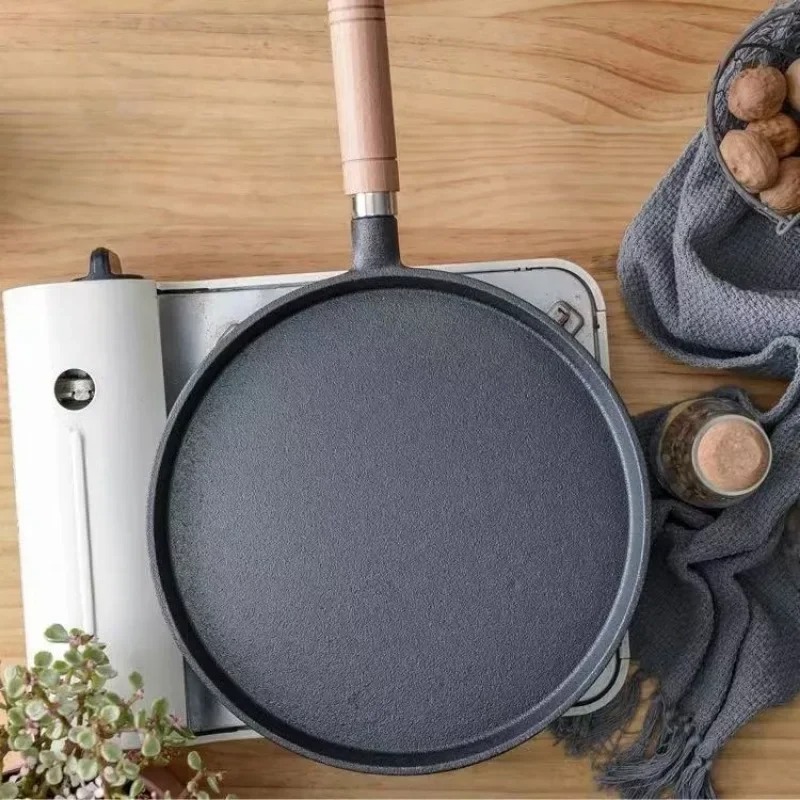 2026 Thick cast iron flat bott - Danish Pancake Pan ulasan dan harga