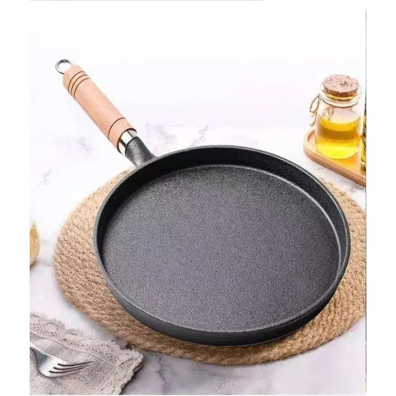 2026 Thick cast iron flat bott - Danish Pancake Pan ulasan dan harga