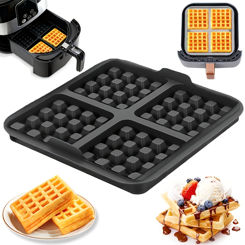 Square Waffle Mold, Non-Stick  - Mini Pancake Griddle ulasan dan harga