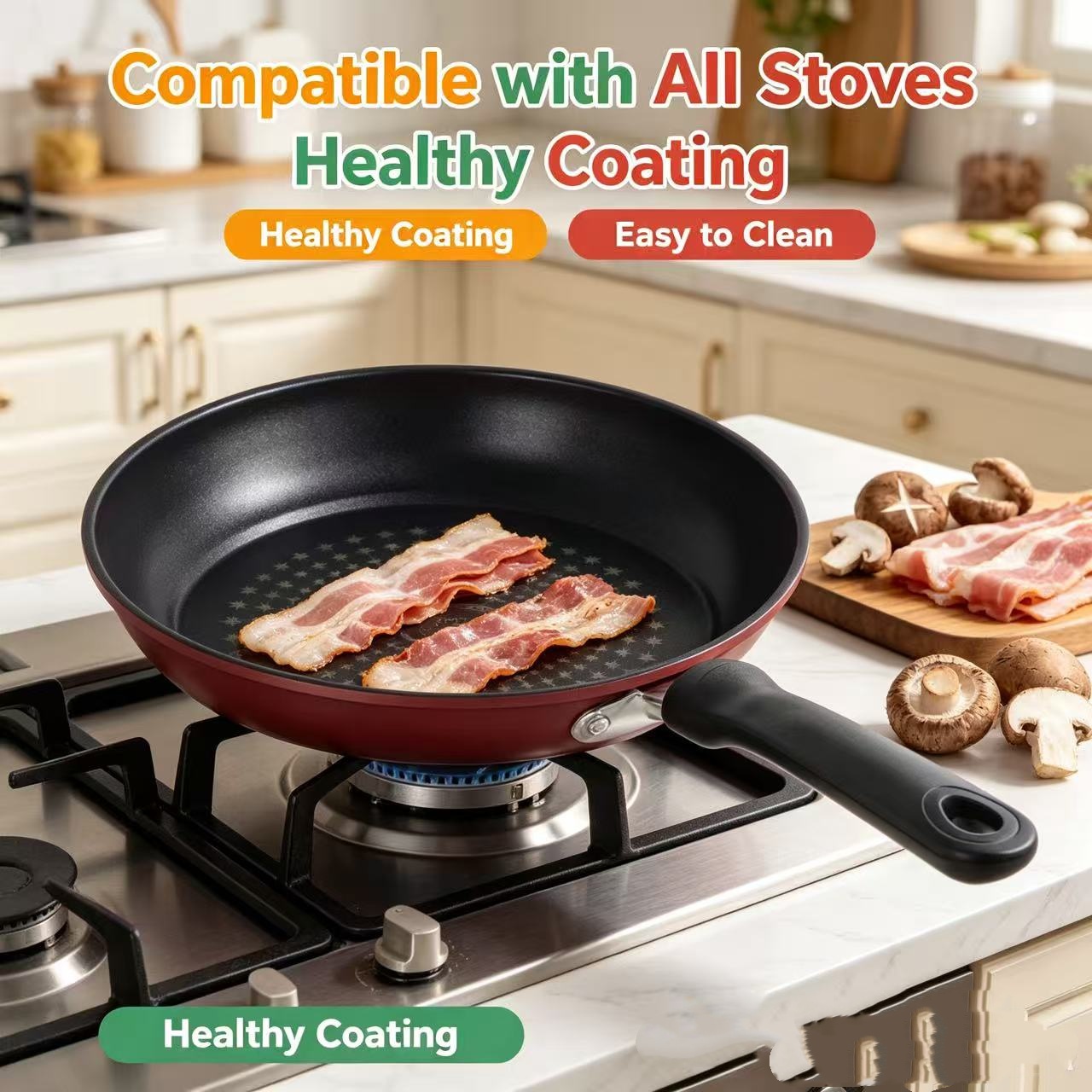 Premium Granite Non Stick Fryi - Cast Iron Corn ulasan dan harga