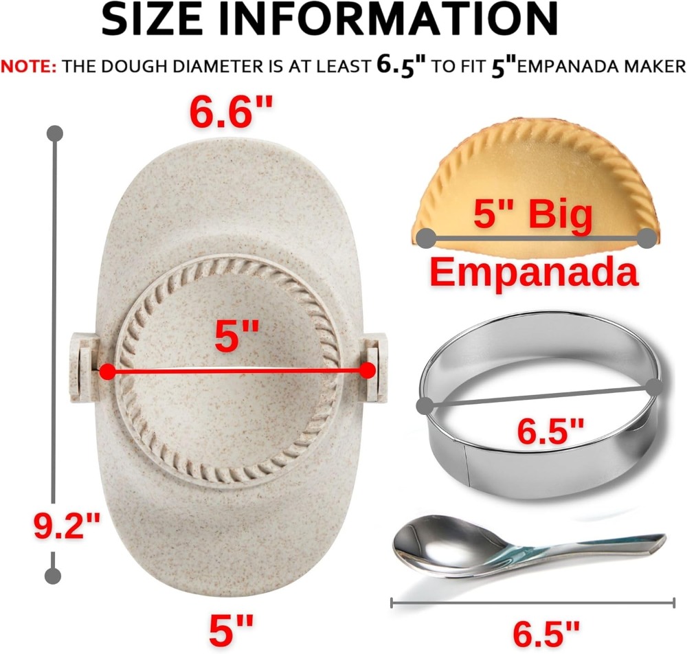 5 Inch Extra Large Empanada Ma - Dumpling Press Set ulasan dan harga