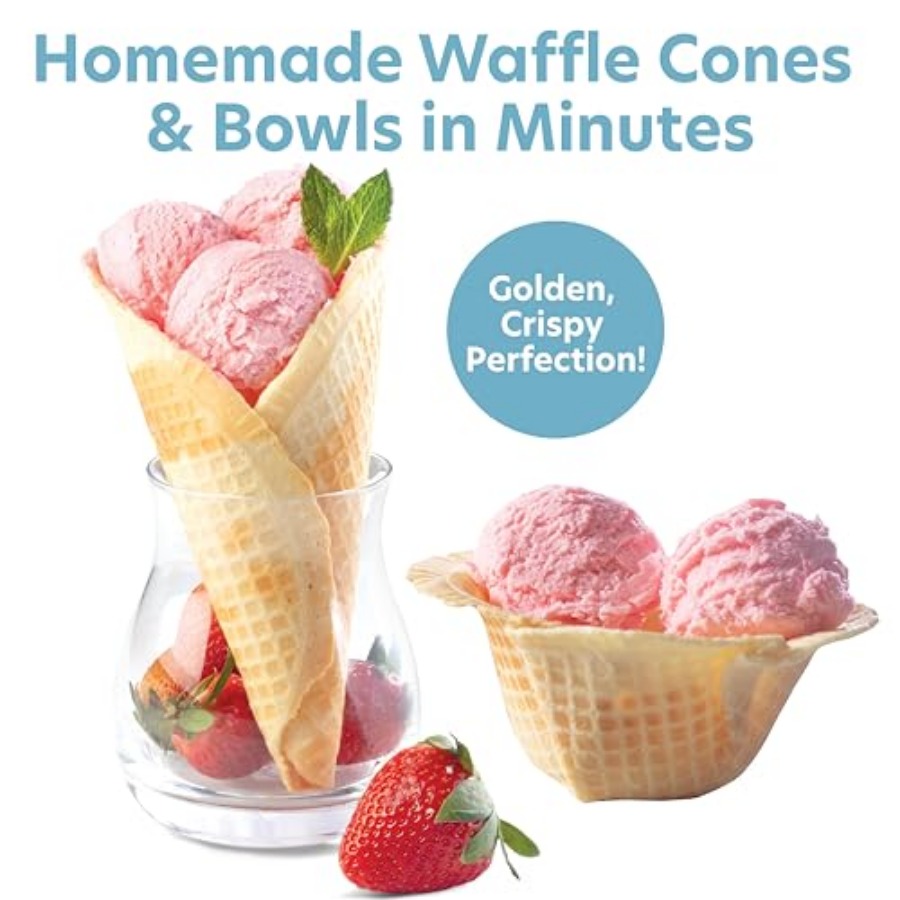 Waffle Cone and Ice Cream Bowl - Waffle Cone Maker ulasan dan harga