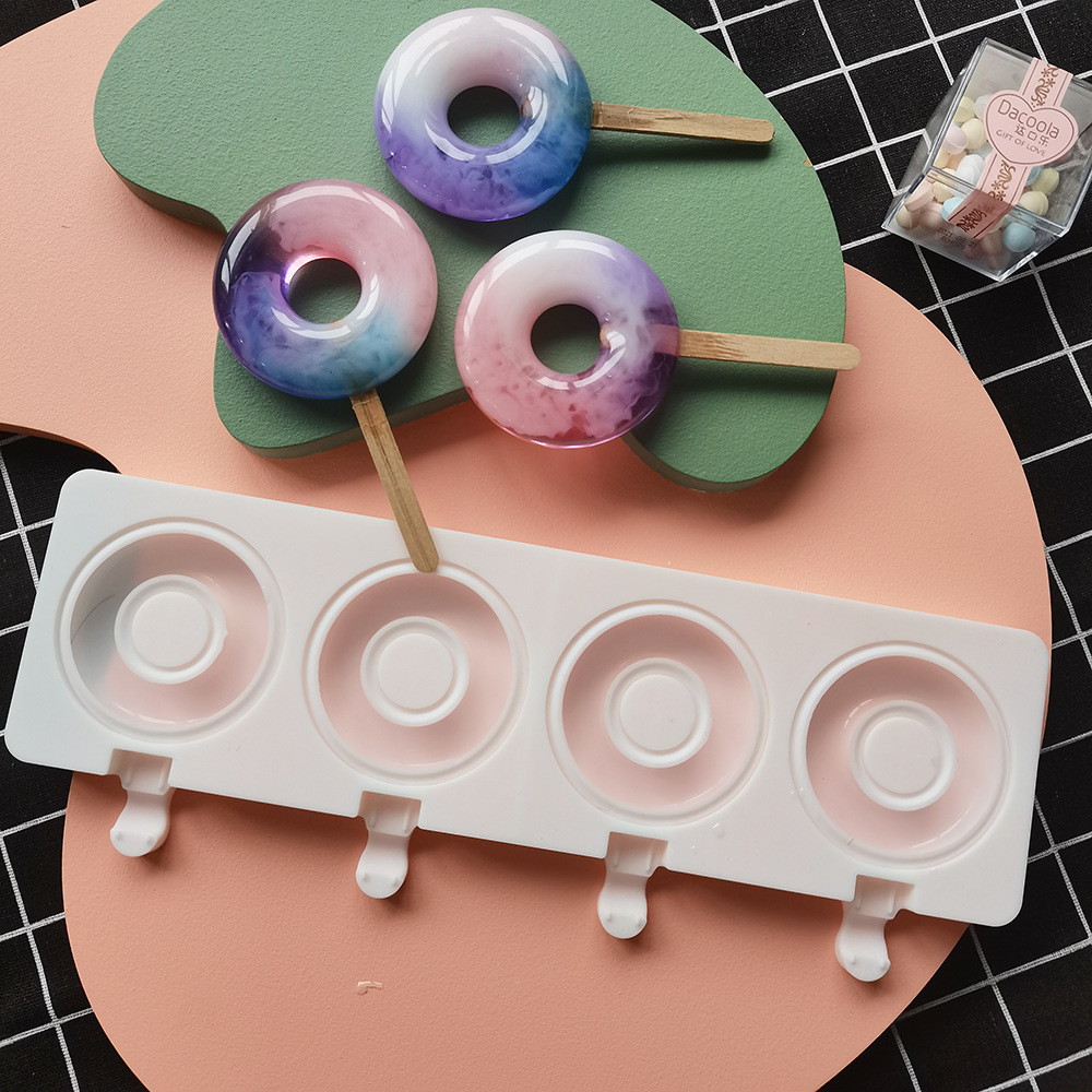Large Donut 4 Cavity Ice Cream - Donut Mold Silicone ulasan dan harga