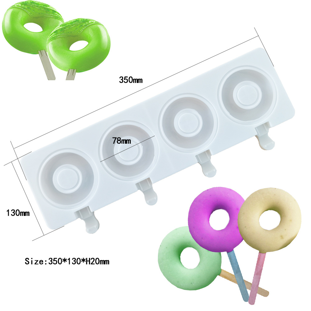Large Donut 4 Cavity Ice Cream - Donut Mold Silicone ulasan dan harga