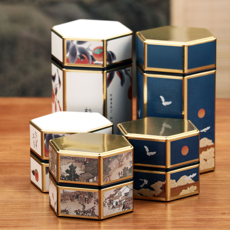 Creative Hexagonal Teapot Tin  - Cast Iron Corn ulasan dan harga