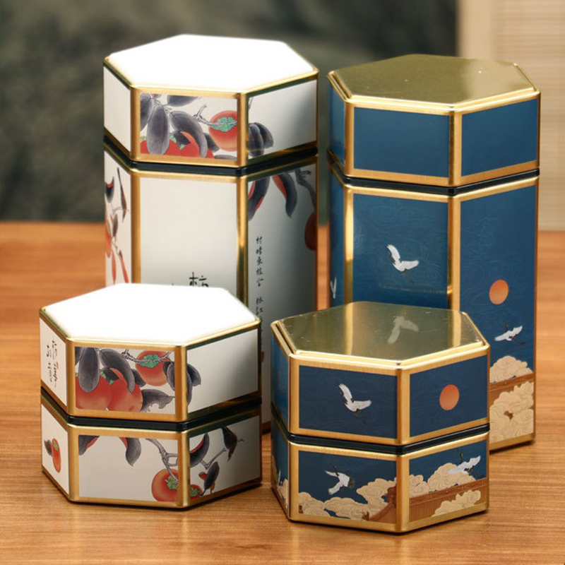 Creative Hexagonal Teapot Tin  - Cast Iron Corn ulasan dan harga