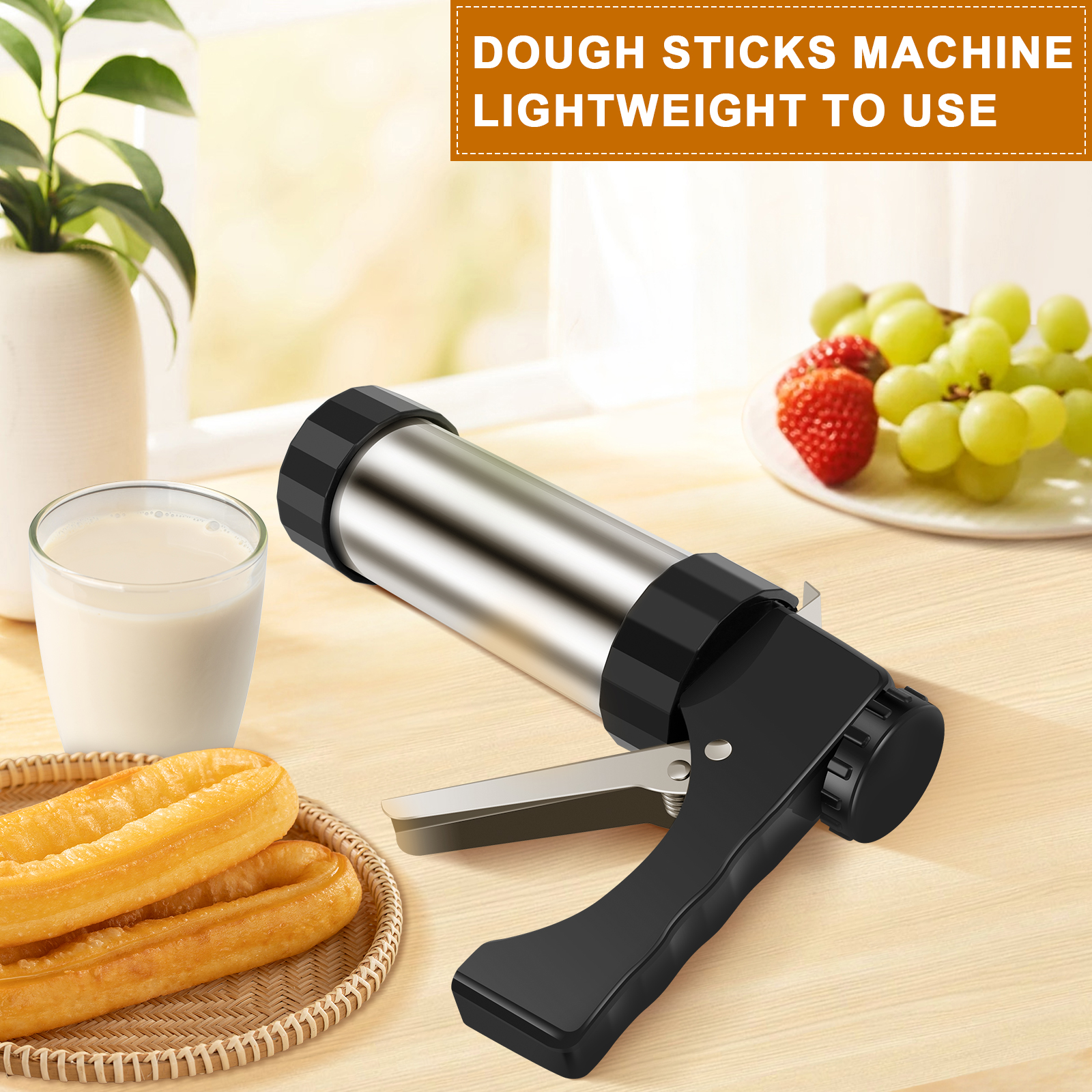 Cookie Press Gun Kit Stainless - Churros Maker Gun ulasan dan harga