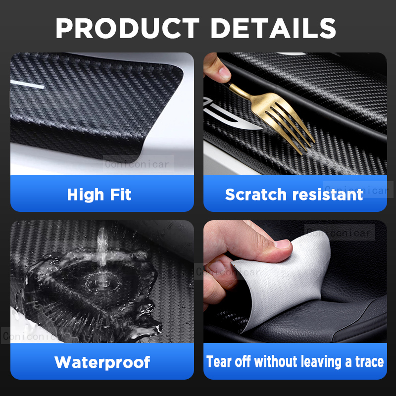 Car Door Sills Scuff Plate Thr - Crepe Pan Carbon ulasan dan harga