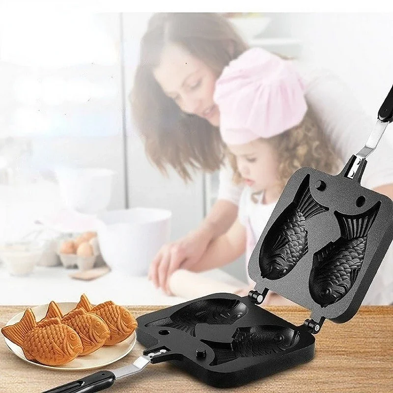 Kitchen Japanese Taiyaki Doubl - Egg Waffle Pan ulasan dan harga