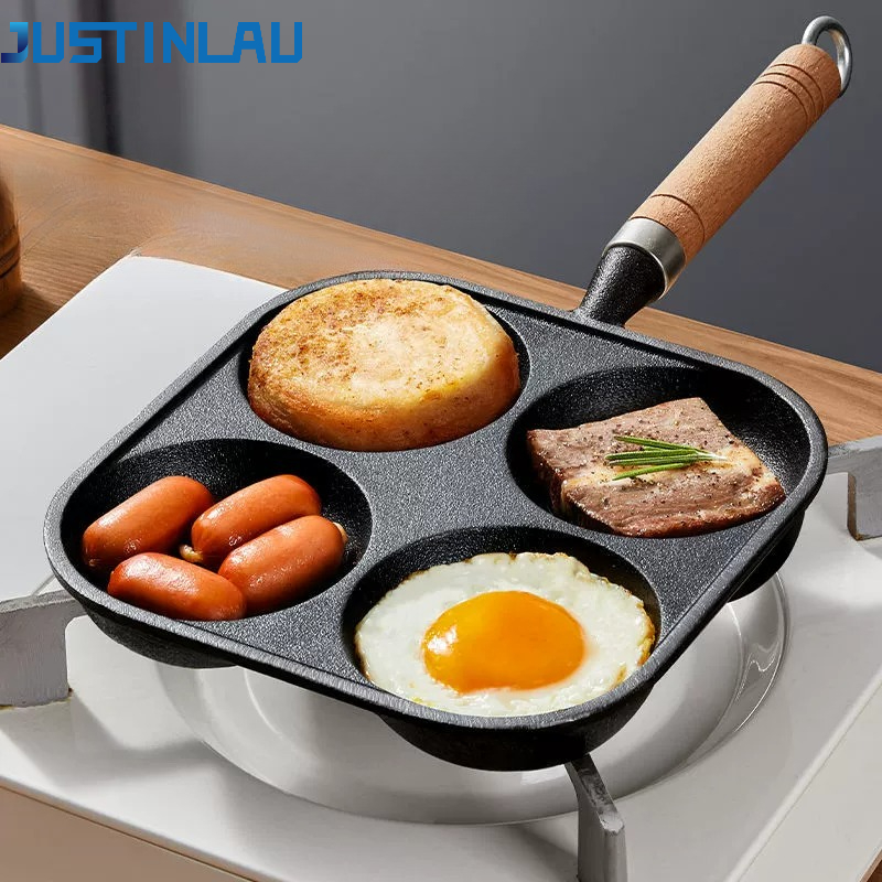JUSTINLAU 2/4-Hole Omelette Po - Cast Iron Corn ulasan dan harga