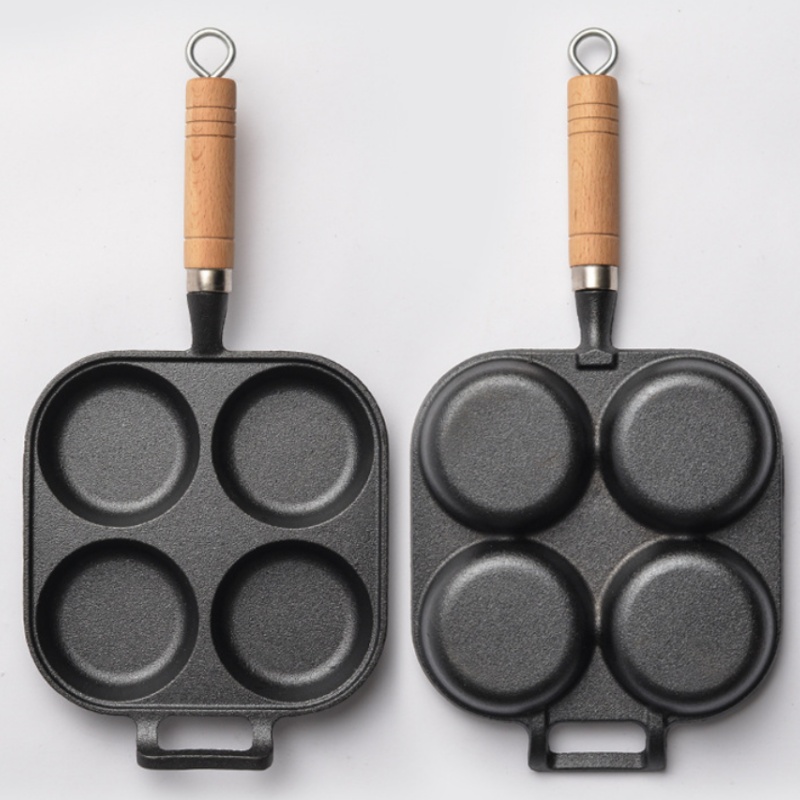 JUSTINLAU 2/4-Hole Omelette Po - Cast Iron Corn ulasan dan harga
