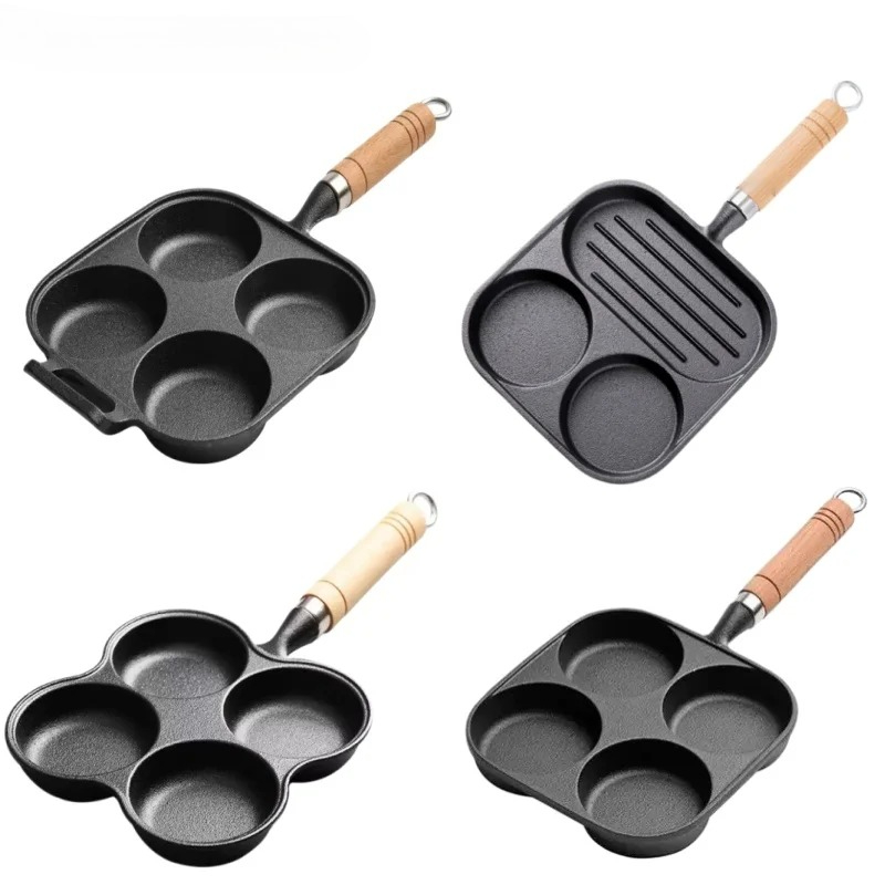 JUSTINLAU 2/4-Hole Omelette Po - Cast Iron Corn ulasan dan harga